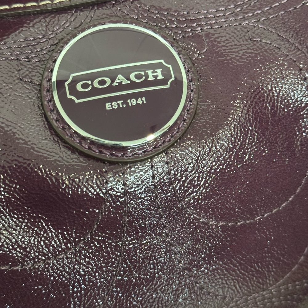 Coach RARE Purple Leather Tote + 5 Matching Accessories | Collector Set - Picture 3 of 16